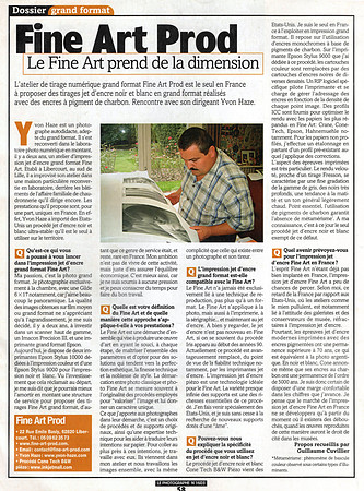 Le Photographe N1603 Janv 2003 Fine Art Prod Yvon HAZE