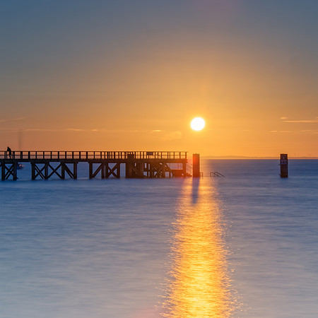 Fire on the pier of Noirmoutier