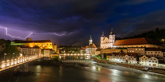 Electric sky in Steyr, Austria