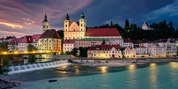 Sweet colorful evening in Steytr, Austria