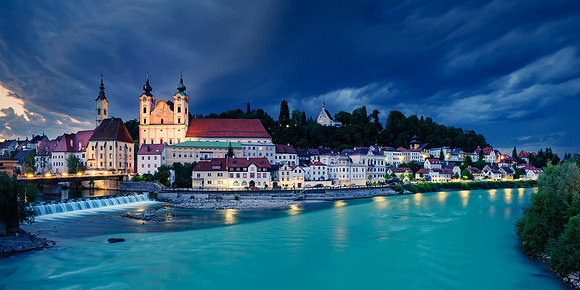 Stormy night in Steyr Austria
